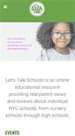 Mobile Screenshot of letstalkschools.com