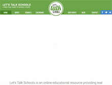Tablet Screenshot of letstalkschools.com